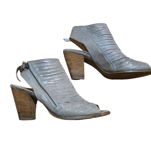 Paul Green Cayanne suede peep toe boots size 8 - Picture 2 of 7